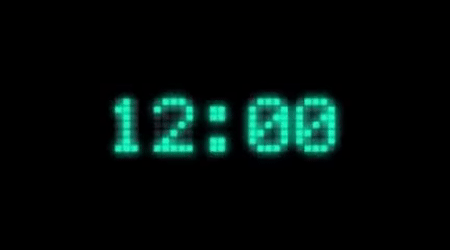 Digital clock showing flashing 12:00.