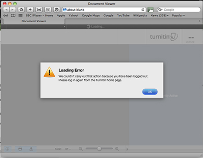 Turnitin Error